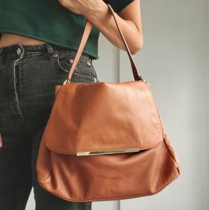 Banana Republic Light Brown Leather Shoulder Bag